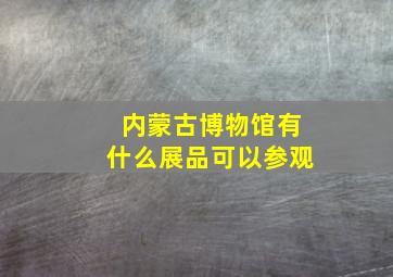 内蒙古博物馆有什么展品可以参观