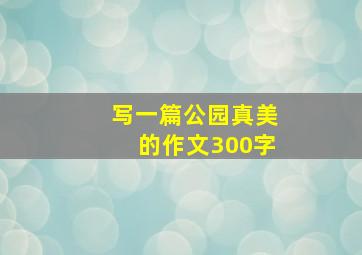 写一篇公园真美的作文300字