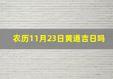 农历11月23日黄道吉日吗