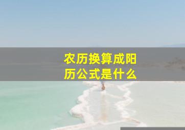 农历换算成阳历公式是什么