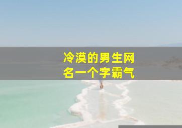 冷漠的男生网名一个字霸气