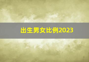 出生男女比例2023