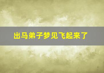 出马弟子梦见飞起来了