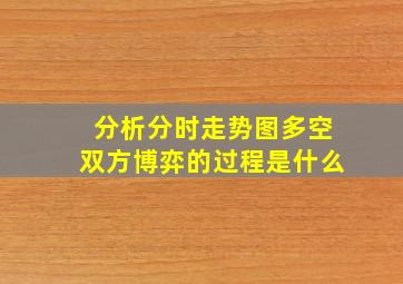 分析分时走势图多空双方博弈的过程是什么