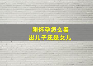 刚怀孕怎么看出儿子还是女儿