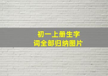 初一上册生字词全部归纳图片