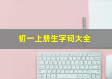 初一上册生字词大全