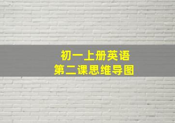 初一上册英语第二课思维导图