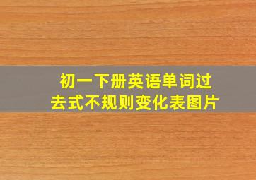 初一下册英语单词过去式不规则变化表图片