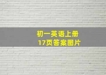 初一英语上册17页答案图片