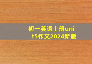 初一英语上册unit5作文2024新版