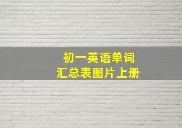 初一英语单词汇总表图片上册