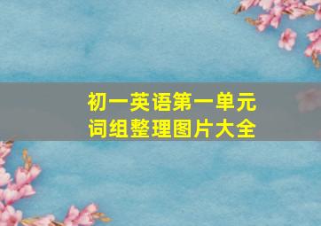 初一英语第一单元词组整理图片大全