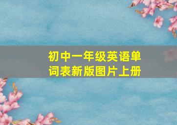 初中一年级英语单词表新版图片上册