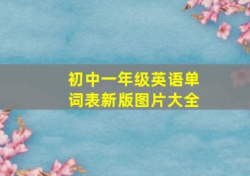 初中一年级英语单词表新版图片大全