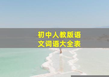 初中人教版语文词语大全表