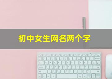 初中女生网名两个字