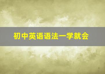 初中英语语法一学就会