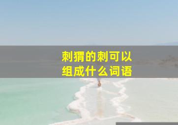 刺猬的刺可以组成什么词语