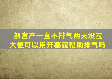 剖宫产一直不排气两天没拉大便可以用开塞露帮助排气吗