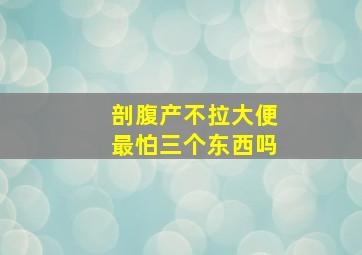 剖腹产不拉大便最怕三个东西吗