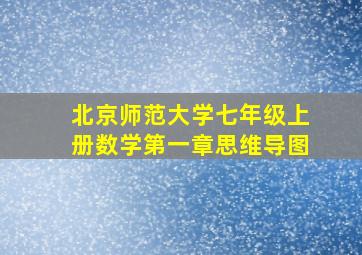 北京师范大学七年级上册数学第一章思维导图