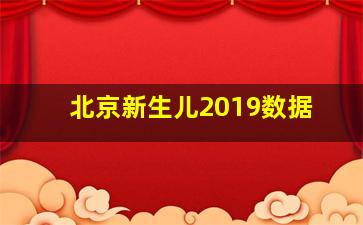 北京新生儿2019数据