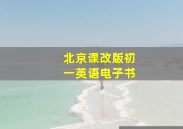 北京课改版初一英语电子书