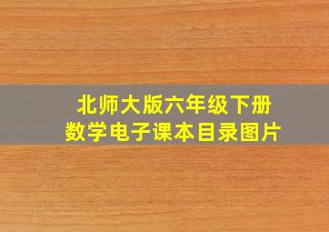 北师大版六年级下册数学电子课本目录图片