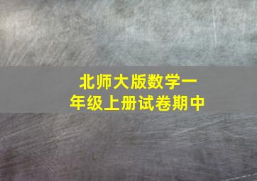 北师大版数学一年级上册试卷期中