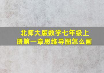 北师大版数学七年级上册第一章思维导图怎么画