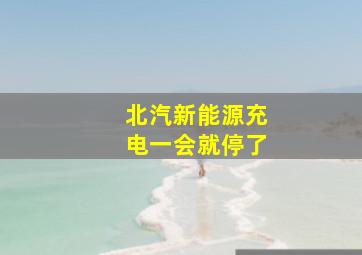 北汽新能源充电一会就停了