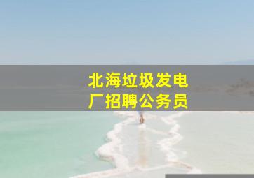 北海垃圾发电厂招聘公务员