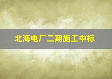 北海电厂二期施工中标