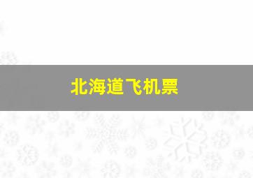 北海道飞机票