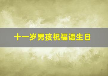 十一岁男孩祝福语生日