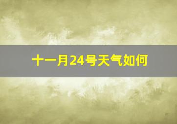 十一月24号天气如何