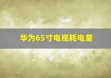 华为65寸电视耗电量