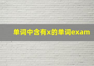 单词中含有x的单词exam