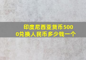 印度尼西亚货币5000兑换人民币多少钱一个