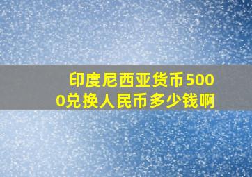 印度尼西亚货币5000兑换人民币多少钱啊