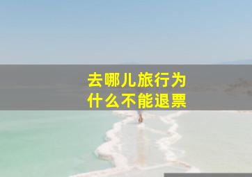 去哪儿旅行为什么不能退票