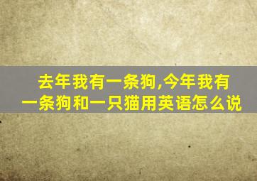 去年我有一条狗,今年我有一条狗和一只猫用英语怎么说