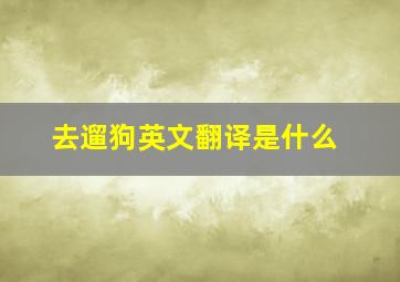 去遛狗英文翻译是什么