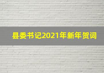 县委书记2021年新年贺词