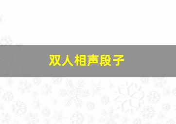 双人相声段子