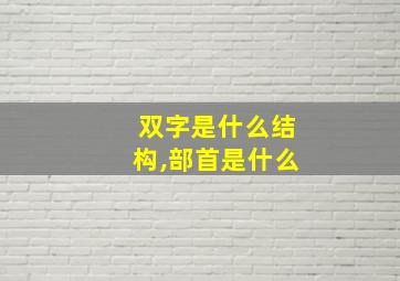 双字是什么结构,部首是什么