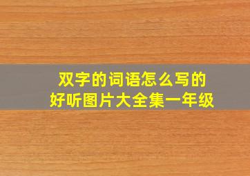 双字的词语怎么写的好听图片大全集一年级