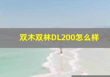 双木双林DL200怎么样