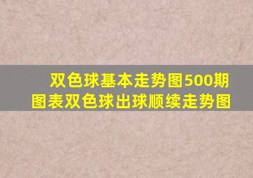 双色球基本走势图500期图表双色球出球顺续走势图